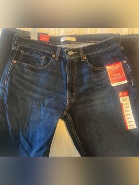 Classic Dark Blue Men’s Jeans - Comfortable Straight Fit